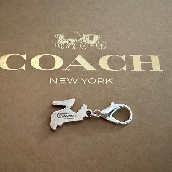 Coach Crystal Enamel Leopard Animal Print High Heel Bootie Wristlet Bag Charm - Picture 5 of 9